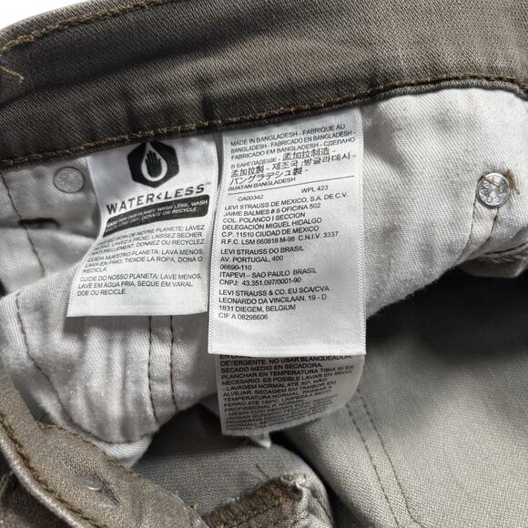 Levis 511 Men’s Jeans 40x32 Green Slim Straight Distressed Denim Vintage (245) - Picture 5 of 7